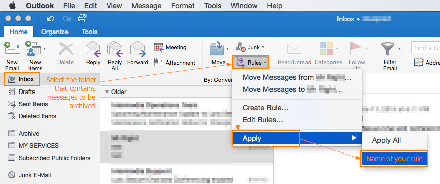remove an archive folder from outlook 2016 for mac